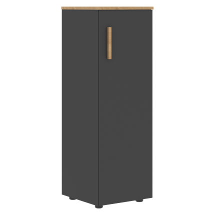 Шкаф колонна средний с правой дверью FORTA Графит-Дуб Гамильтон   FMC 40.1 (R) (399х404х801) в Самаре - изображение