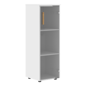 Средний шкаф колонна со стеклянной правой дверью FORTA Белый FMC 40.2 (R) (399х404х801) в Сызрани