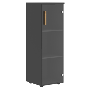 Средний шкаф колонна со стеклянной правой дверью FORTA Черный ГрафитFMC 40.2 (R) (399х404х801) в Самаре