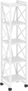 Стеллаж мобильный Loft VR.L-MST.K-5.4, Белый/Белый металл в Самаре
