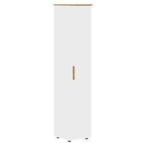 Шкаф колонна высокий с глухой дверью FORTA Белый-Дуб Гамильтон  FHC 40.1 (L/R) (399х404х1965) в Тольятти