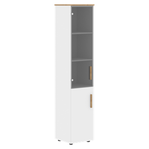 Высокий шкаф с глухой дверью колонна FORTA Белый-Дуб Гамильтон  FHC 40.2 (L/R) (399х404х1965) в Тольятти