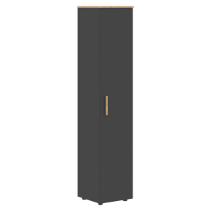Высокий шкаф колонна с глухой дверью FORTA Графит-Дуб Гамильтон   FHC 40.1 (L/R) (399х404х1965) в Тольятти
