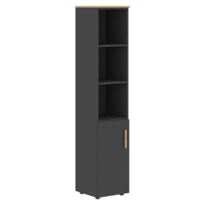 Высокий шкаф с глухой малой дверью  левой FORTA Графит-Дуб Гамильтон  FHC 40.5 (L) (399х404х1965) в Самаре