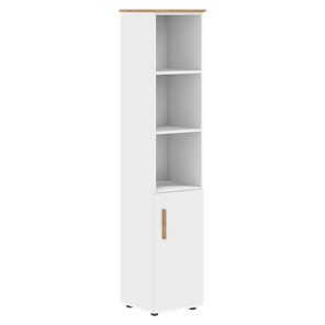 Высокий шкаф колонна с глухой малой дверью правой FORTA Белый-Дуб Гамильтон FHC 40.5 (R) (399х404х1965) в Самаре