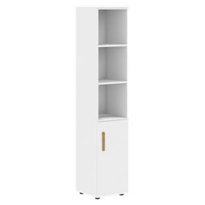 Высокий шкаф с глухой малой дверью  правой FORTA Белый FHC 40.5 (R) (399х404х1965) в Тольятти