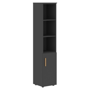 Высокий шкаф колонна с глухой малой дверью правой FORTA Черный Графит  FHC 40.5 (R) (399х404х1965) в Самаре