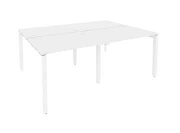 Офисный стол на металлокаркасе O.MP-D.RS-4.1.8 Белый/Белый бриллиант в Самаре