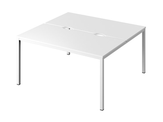 Офисный стол СL-41 (Белый/каркас белый) в Самаре - изображение