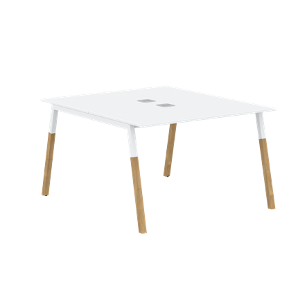 Переговорный стол FORTA Белый-Белый-Бук  FWST 1113 (1180x1346x733) в Самаре - изображение