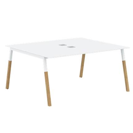 Переговорный стол FORTA Белый-Белый-Бук FWST 1513 (1580x1346x733) в Самаре - изображение
