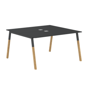 Стол для переговоров FORTA Черный Графит-Черный Графит-Бук  FWST 1313 (1380x1346x733) в Самаре