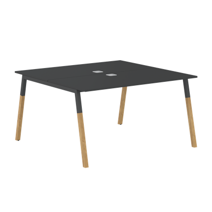 Стол для переговоров FORTA Черный Графит-Черный Графит-Бук  FWST 1313 (1380x1346x733) в Самаре - изображение