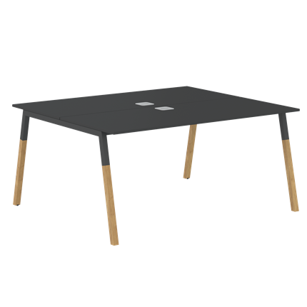 Стол для переговоров FORTA Черный Графит-Черный Графит-Бук FWST 1513 (1580x1346x733) в Самаре - изображение