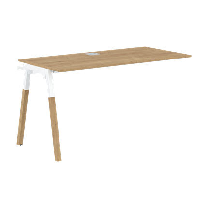 Стол для переговоров FORTA Дуб Гамильтон-Белый-Бук  FIST 1367  (1380х670х733) в Самаре - изображение