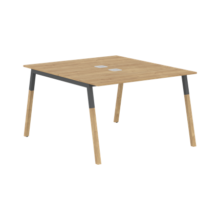 Переговорный стол FORTA Дуб Гамильтон-Черный графит-Бук FWST 1113 (1180x1346x733) в Самаре - изображение