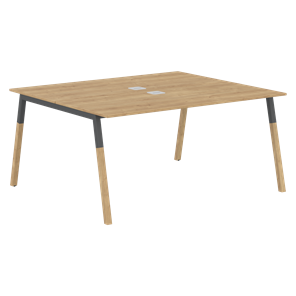 Переговорный стол FORTA Дуб Гамильтон-Черный графит-Бук FWST 1513 (1580x1346x733) в Самаре