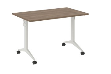 Складной мобильный стол X.M-3.7, Металл белый/Дуб Аризона в Самаре