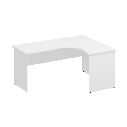 Угловой стол Комфорт, белый премиум, правый (160x120x75) К 125 в Самаре - изображение