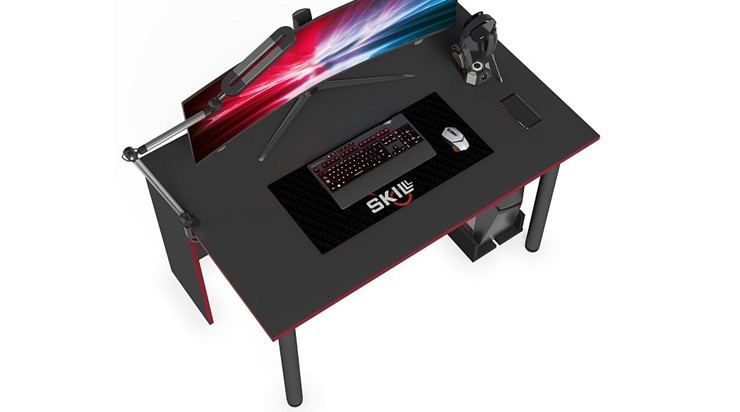Стол компьютерный SKILLL SSTG 1385.1 , (1360x850x750), Антрацит/ Красный в Самаре - изображение 7