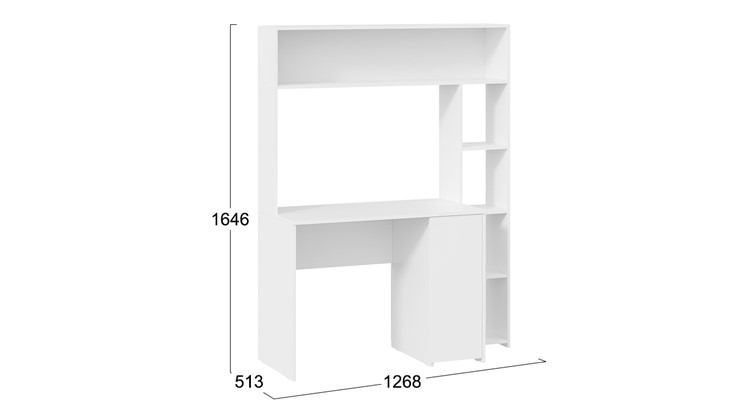 Стол компьютерный Тип 2 (Белый Ясень) в Самаре - изображение 5