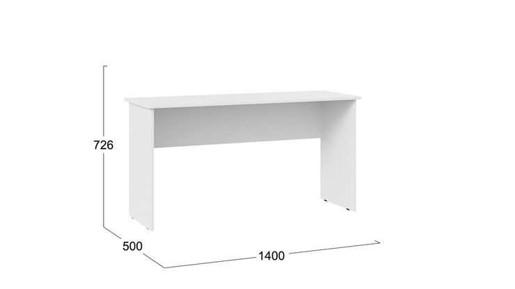 Офисный стол Тип 14, 1400 (Белый Ясень) в Самаре - изображение 2