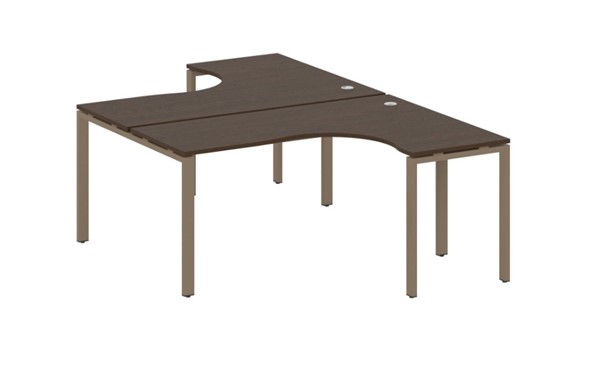 Стол письменный Metal System БП.РАС-СА-2.4 Венге/Мокко в Самаре - изображение