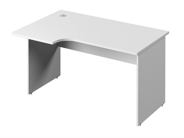 Эргономичный стол С-34 левый, цвет Белый в Самаре