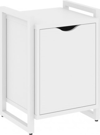 Офисная тумба Loft VR.L-T2.O, Белый/Белый металл в Самаре - изображение
