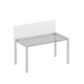 Экран для стола 140 на белом металлокаркасе Комфорт КФ, белый премиум (140x45x1.8) К.Б 842 в Сызрани