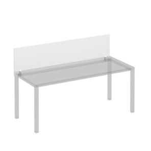 Экран для стола 180 на белом каркасе настольный фронтальный Комфорт КФ, белый премиум (180x45x1.8) К.Б 844 в Тольятти