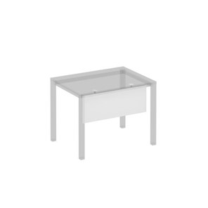 Экран стола защитный (ДСП) с кронштейнами для стола 100 на белом металлокаркасе Комфорт КФ, белый премиум (85x3.2x1.8) К.Б1 810 в Тольятти