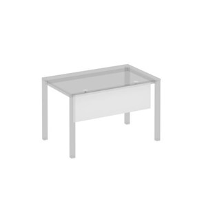 Экран стола защитный (ДСП) с кронштейнами для стола 120 на белом металлокаркасе Комфорт КФ, белый премиум (120x3.2x1.8) К.Б1 812 в Сызрани