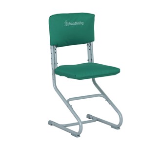 Комплект чехлов на сиденье и спинку стула СУТ.01.040-01 Зеленый, Замша в Сызрани