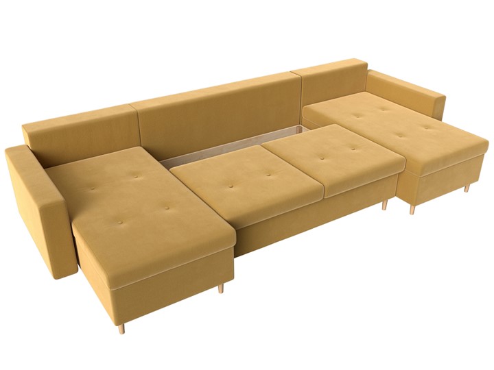 П-образный диван Белфаст, Желтый (Микровельвет) в Самаре - изображение 1