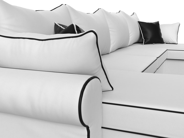 Большой П-образный диван Элис, Белый (экокожа) в Самаре - изображение 5