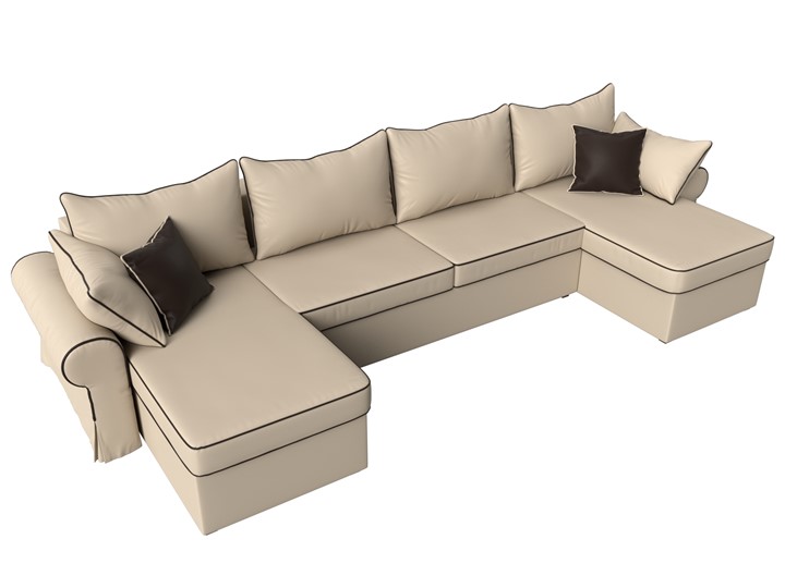 Большой П-образный диван Элис, Бежевый (экокожа) в Самаре - изображение 6
