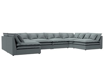 П-образный диван Лига-040, Амур серый (рогожка) в Самаре