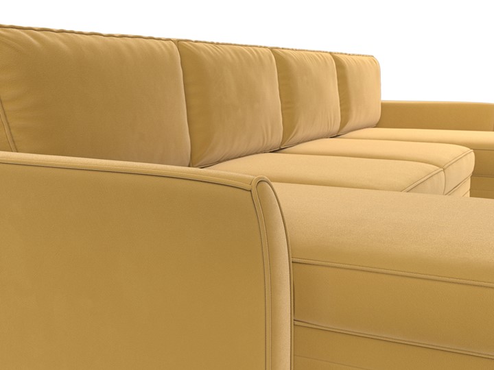 Большой П-образный диван София, Желтый (Микровельвет) в Тольятти - изображение 3