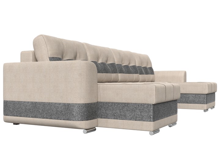 П-образный диван Честер, Бежевый/серый (рогожка) в Самаре - изображение 2