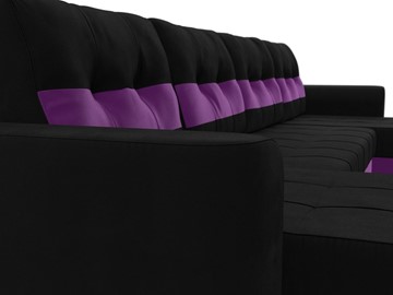 П-образный диван Честер, Черный/фиолетовый (вельвет) в Самаре - предосмотр 3