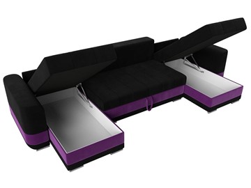 П-образный диван Честер, Черный/фиолетовый (вельвет) в Самаре - предосмотр 5