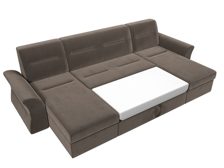 Большой П-образный диван Клайд, Коричневый (Велюр) в Самаре - изображение 1