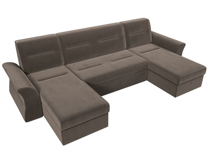 Большой П-образный диван Клайд, Коричневый (Велюр) в Самаре - изображение 3