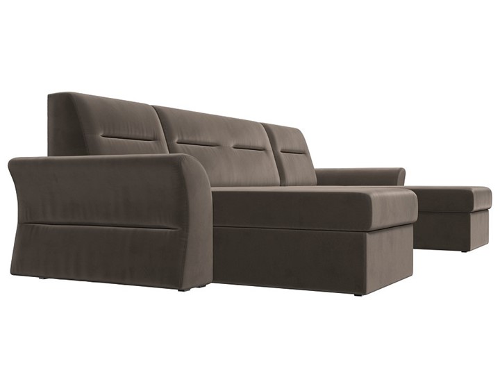 Большой П-образный диван Клайд, Коричневый (Велюр) в Самаре - изображение 6