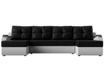 П-образный диван Меркурий П, Черный/белый (экокожа) в Самаре - предосмотр 1