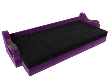 П-образный диван Меркурий П, Черный/фиолетовый (вельвет) в Самаре - предосмотр 5