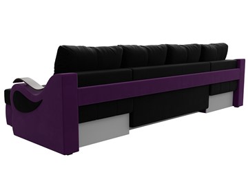П-образный диван Меркурий П, Черный/фиолетовый (вельвет) в Самаре - предосмотр 7