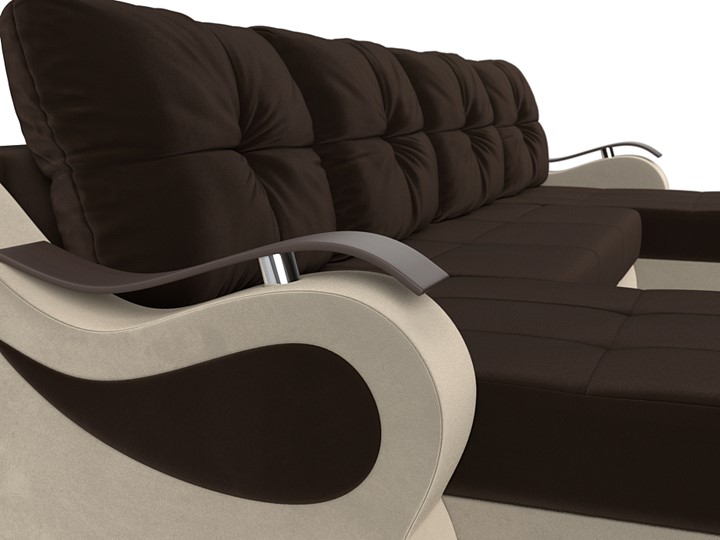 П-образный диван Меркурий П, Коричневый/бежевый (вельвет) в Самаре - изображение 3