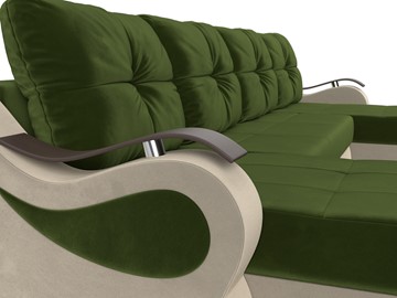 П-образный диван Меркурий П, Зеленый/бежевый (вельвет) в Самаре - предосмотр 3